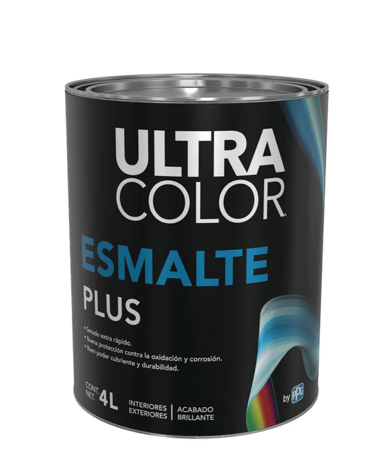 ULTRACOLOR ESMALTE PLUS SR NEGRO 4L