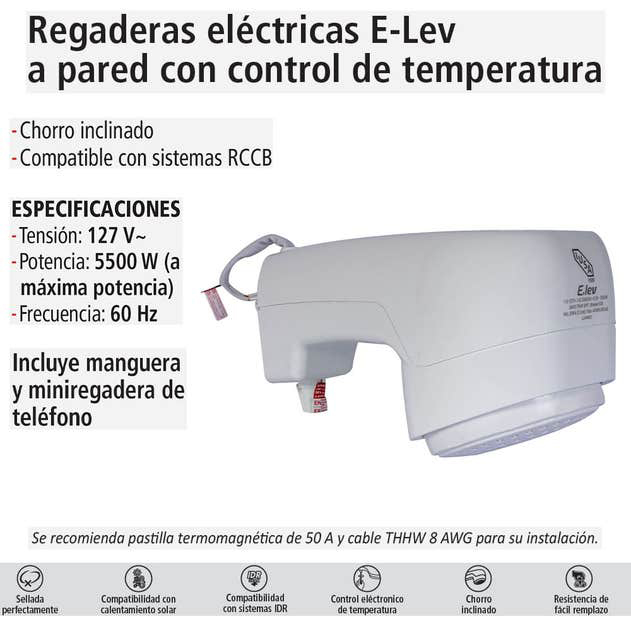 REGADERA ELECTRICA IUSA ELEV CONTROL TEM