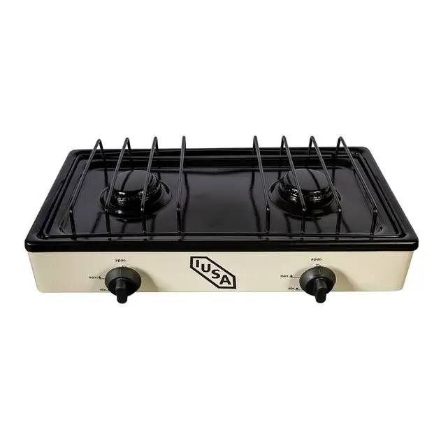 [604977] PARRILLA DE GAS IUSA 2 QUEMADORES AVENA