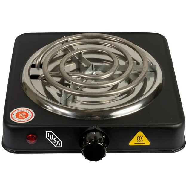 PARRILLA ELECTRICA IUSA NEGRA 1 QUEMADOR