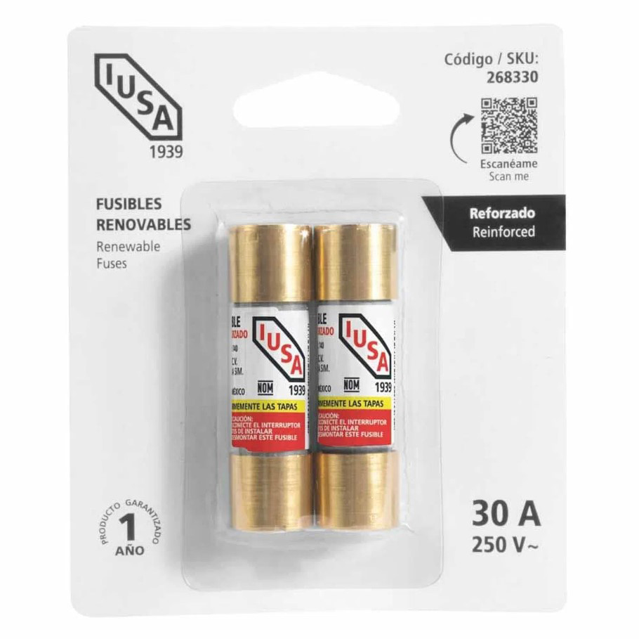 [268330] FUSIBLES IUSA 30A 2 PZA EN BLISTER