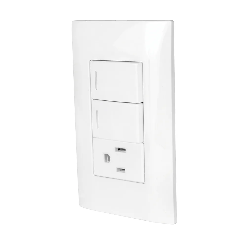 [619901] IUSA GIO PLACA 1 CONTACTO + 2 APAGADORES