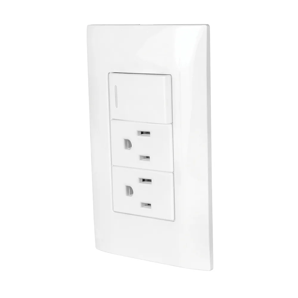 [619902] IUSA GIO PLACA 2 CONTACTOS + 1 APAGADOR