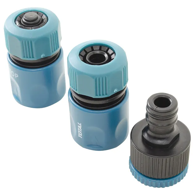 CONECTORES DE PLASTICO TOTAL PARA MANGUERA 3 PZAS