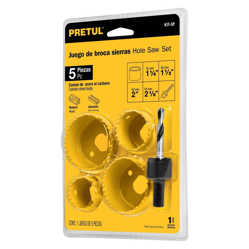 BROCASIERRAS PARA MADERA, BLISTER, PRETU