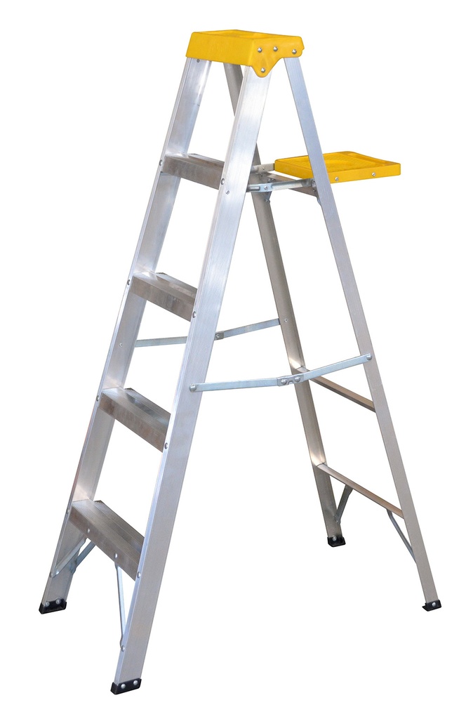 ESCALERA SURTEK TIJERA 4 PELDAÑOS 1.54M