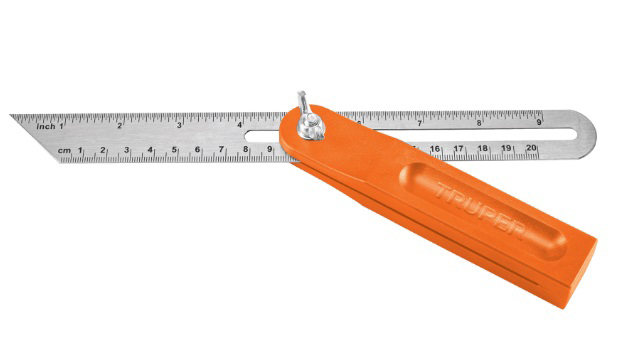 ESCUADRA FALSA D/ACERO INOXIDABLE 19CM /