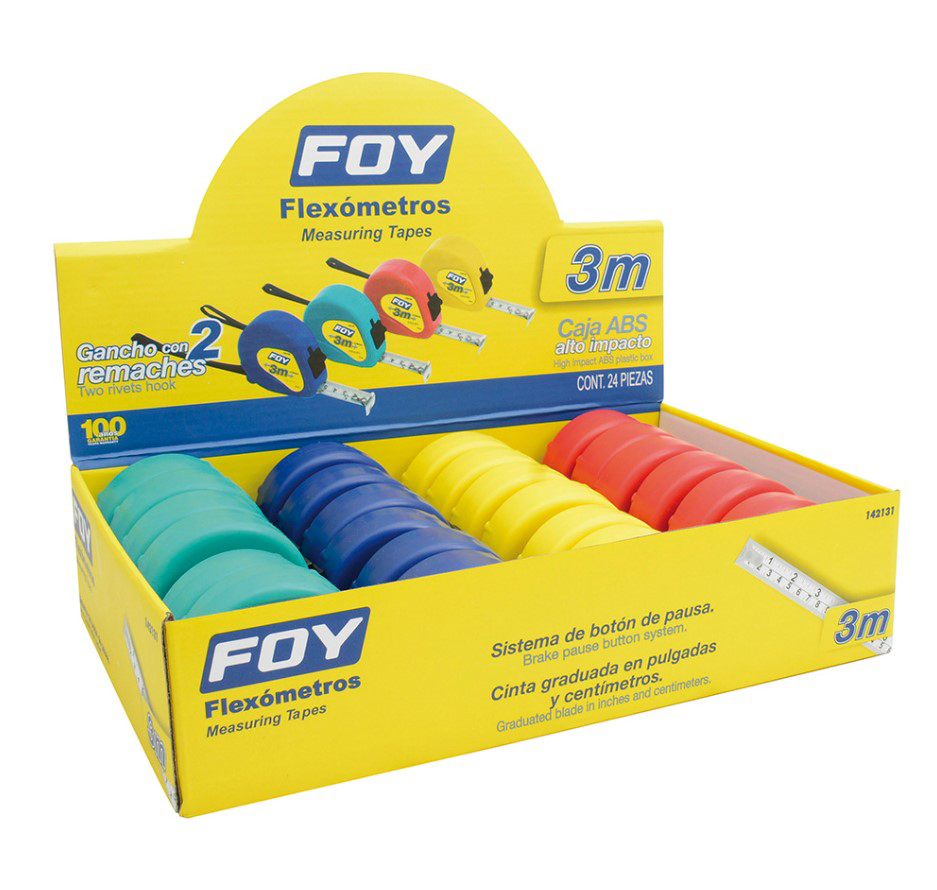 [142131] FLEXÓMETRO FOY 3M X 1/2" COLORES