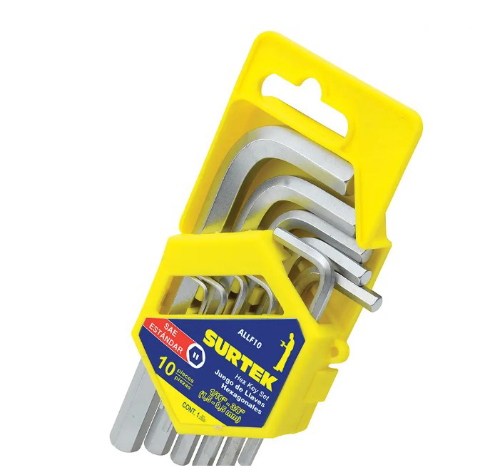 [ALLF10] LLAVES HEXAGONALES L PULGADAS SURTEK 10P