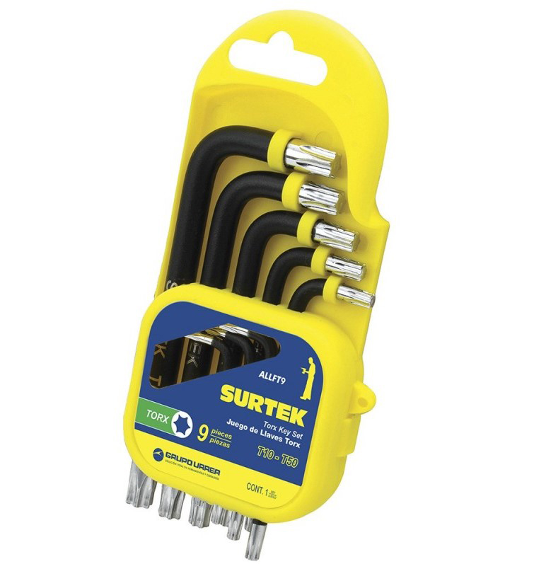 [ALLFT9] LLAVES HEXAGONALES TORX 9PZS SURTEK