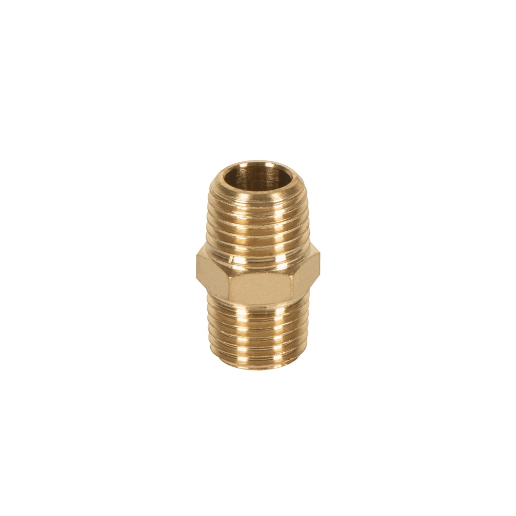 NIPLE LATÓN FF CUERDA 1/4 NPT TRUPER