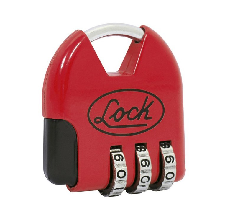 [L21M36] CANDADO DIGITAL MALETERO 36 MM ROJO LOCK