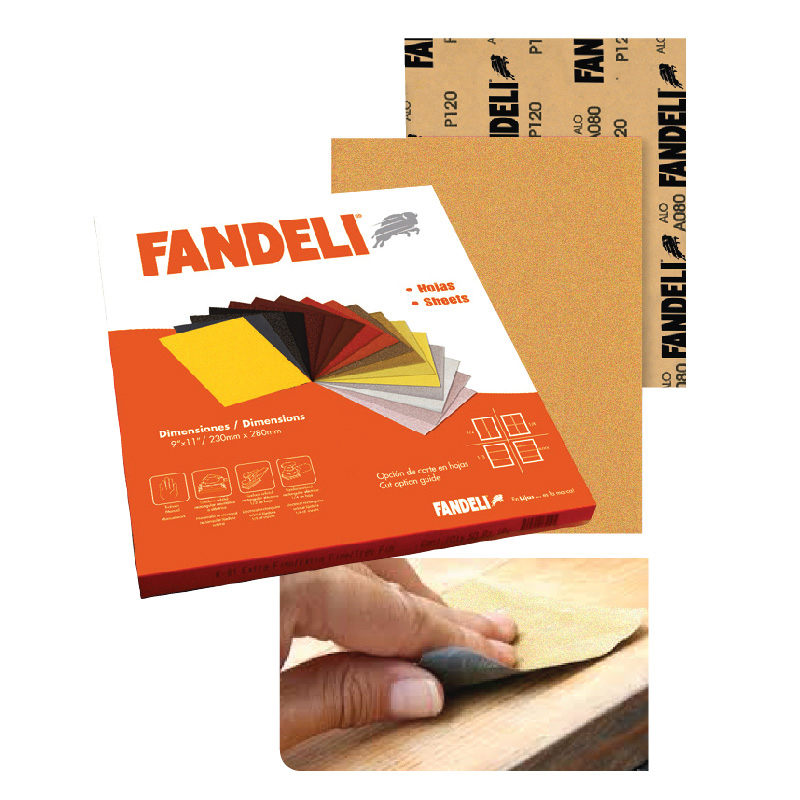 [D08160] LIJA PARA MADERA FANDELI 60 - 1/2 (81)