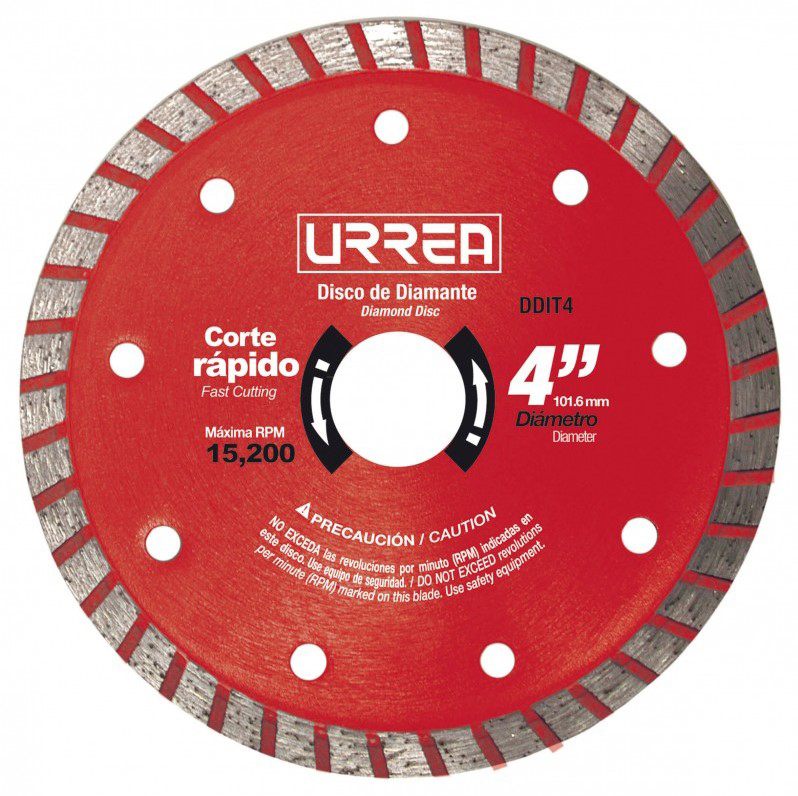 [DDIT45] DISCO DE DIAMANTE C/TURBO 4 1/2´´ URREA