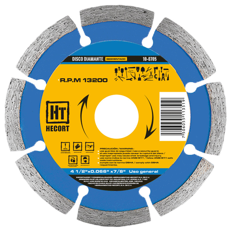 DISCO DIAMANTE SEGMENTADO HECORT 4.5