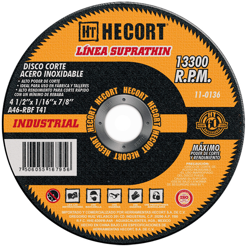 [10-0750] DISCO TUNGSTENO HECORT 4.5