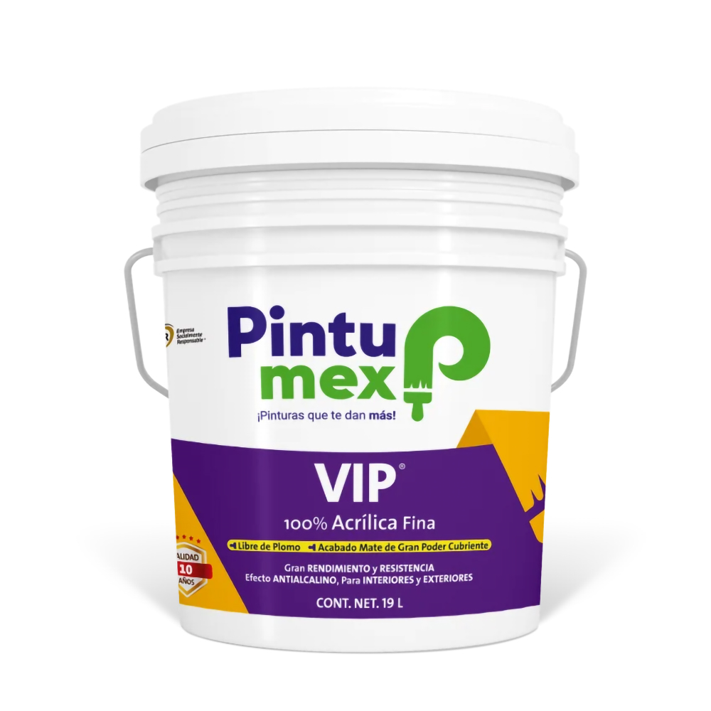 PINTURA 100% ACRILICA VIP BLANCO 19L