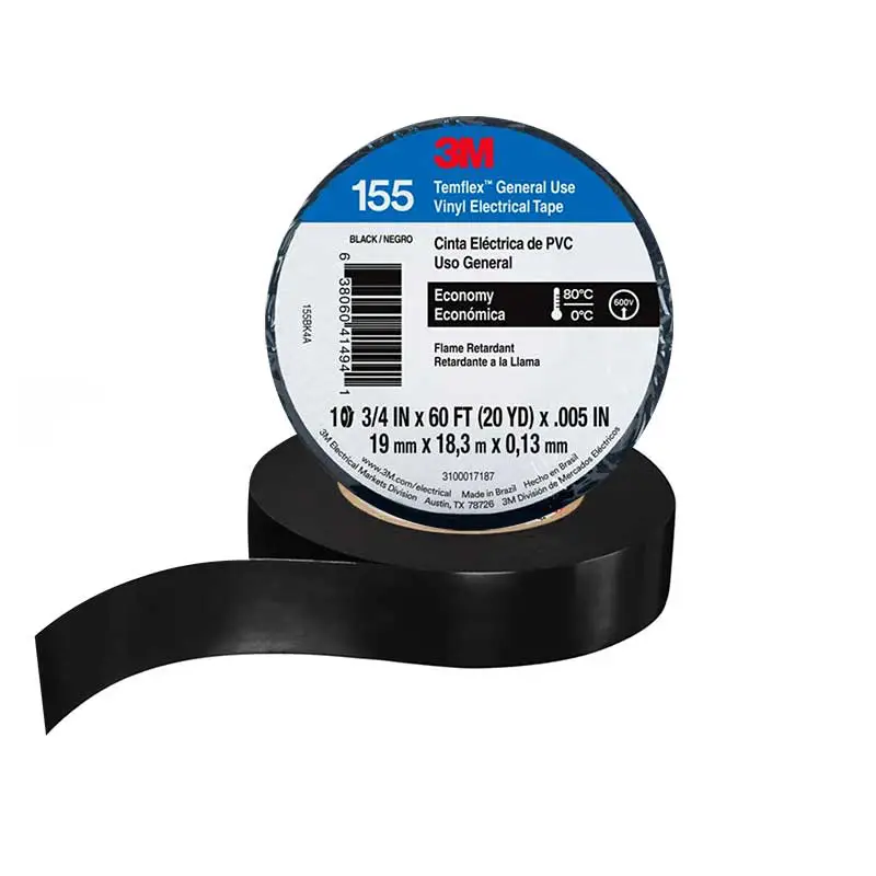 [3M155] CINTA DE AISALR 3M 155 FERRETERA 19MM X 18M NEGRA