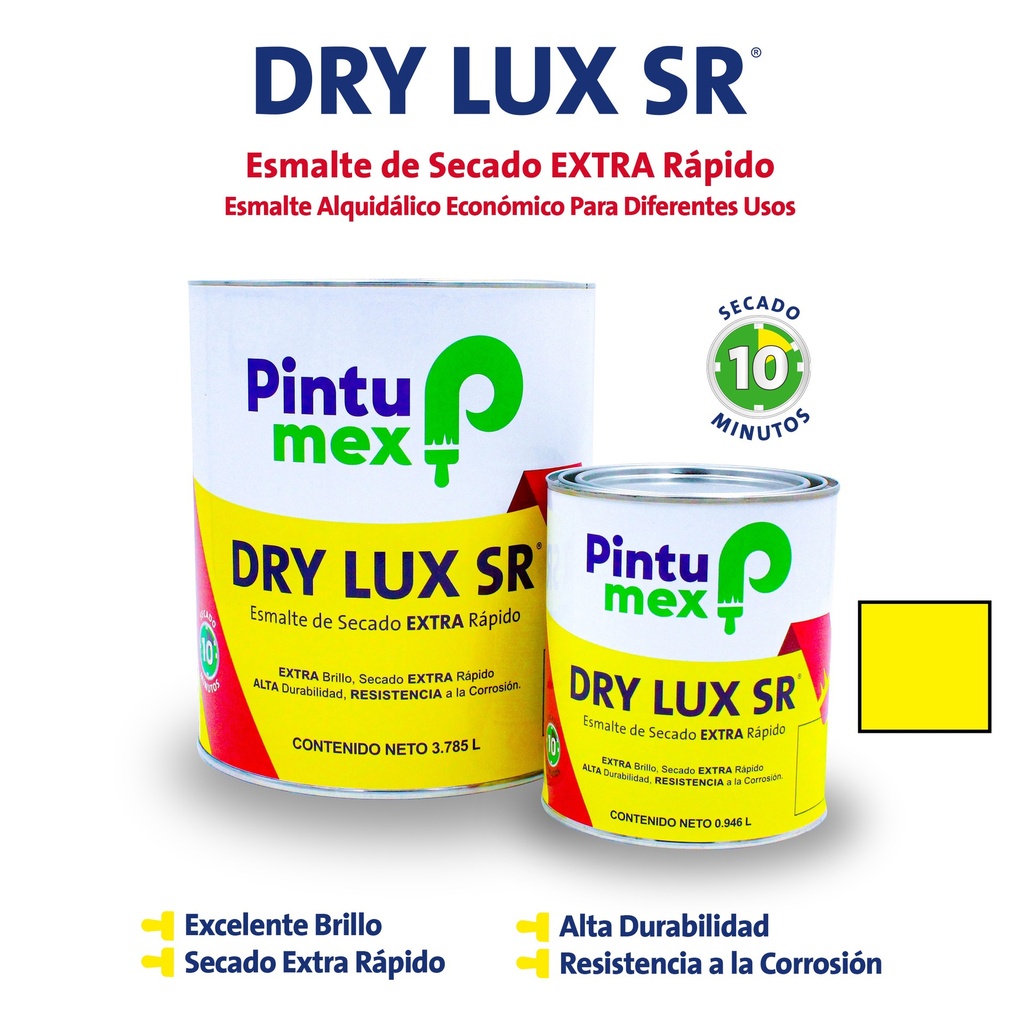 PINTURA DE ESMALTE DRYLUX SR AMARILLO LIMON BOTE 0.946L