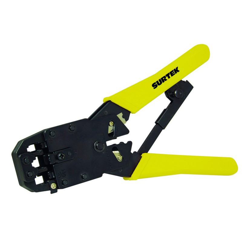 [994] PINZA PONCHADORA SURTEK RJ45 RJ12 RJ9