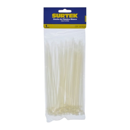 CINCHOS SURTEK BLANCOS 100MM X 2.5MM