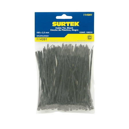 [114201] CINCHOS SURTEK NEGROS 100MM X 2.5MM