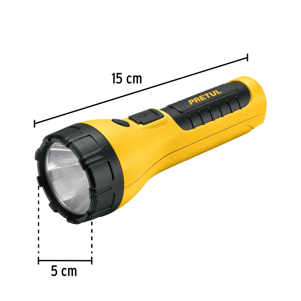 [24088] LINTERNA RECARGABLE LED 10 LUM PRETUL