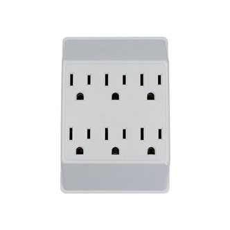 [GL-MP6EC] MULTICONTACTO PARED GENLIT 6E CUAD