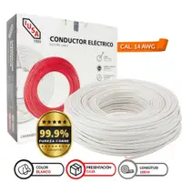 [301713] CABLE POT IUSA BLANCO CAJA 100M CAL. 14