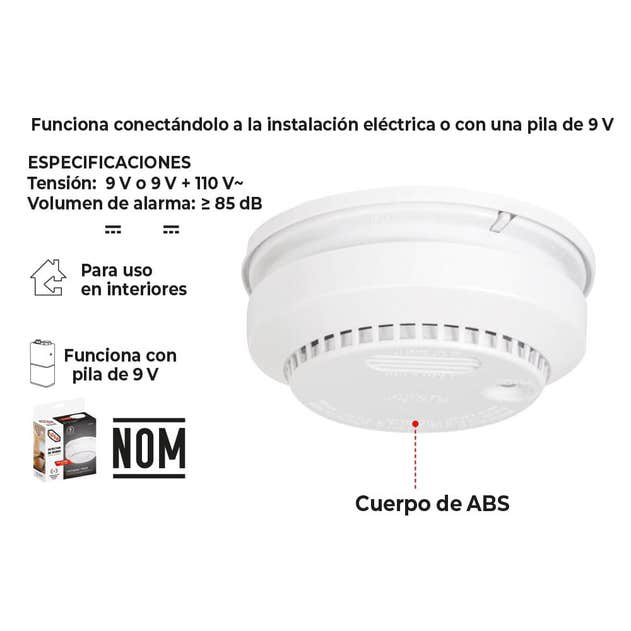 DETECTOR DE HUMO CON ALARMA IUSA