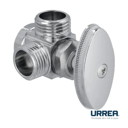 LLAVE CONTROL ANGULAR SALIDA DOBLE URREA
