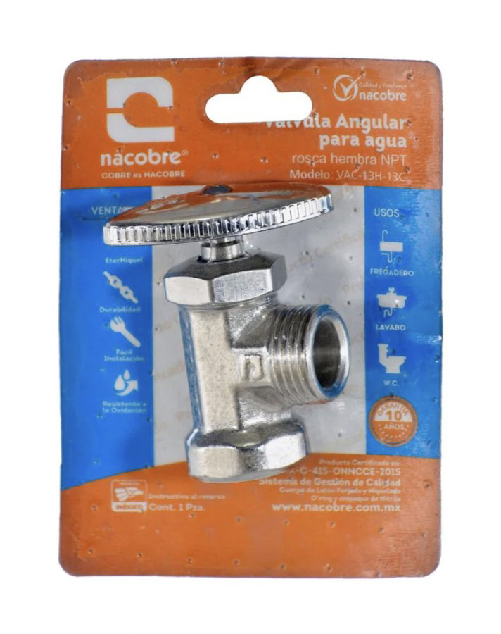 [VAC-13C] VALVULA ANGULAR NACOBRE BARRIL