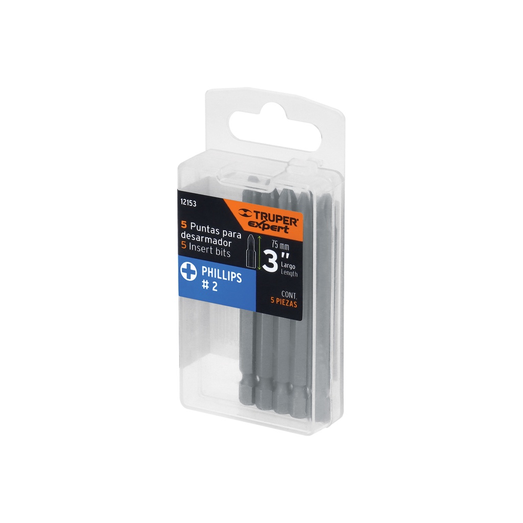 PUNTAS PHILLIPS #2 CON 5 PZAS TRUPER