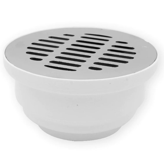 [9668] COLADERA REDONDA PVC REJ CROMADA FAMA
