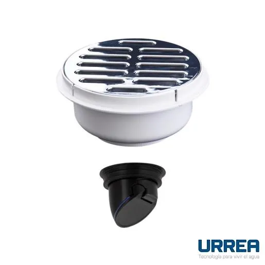 [170V] COLADERA REDONDA REJILLA PLASTICO URREA