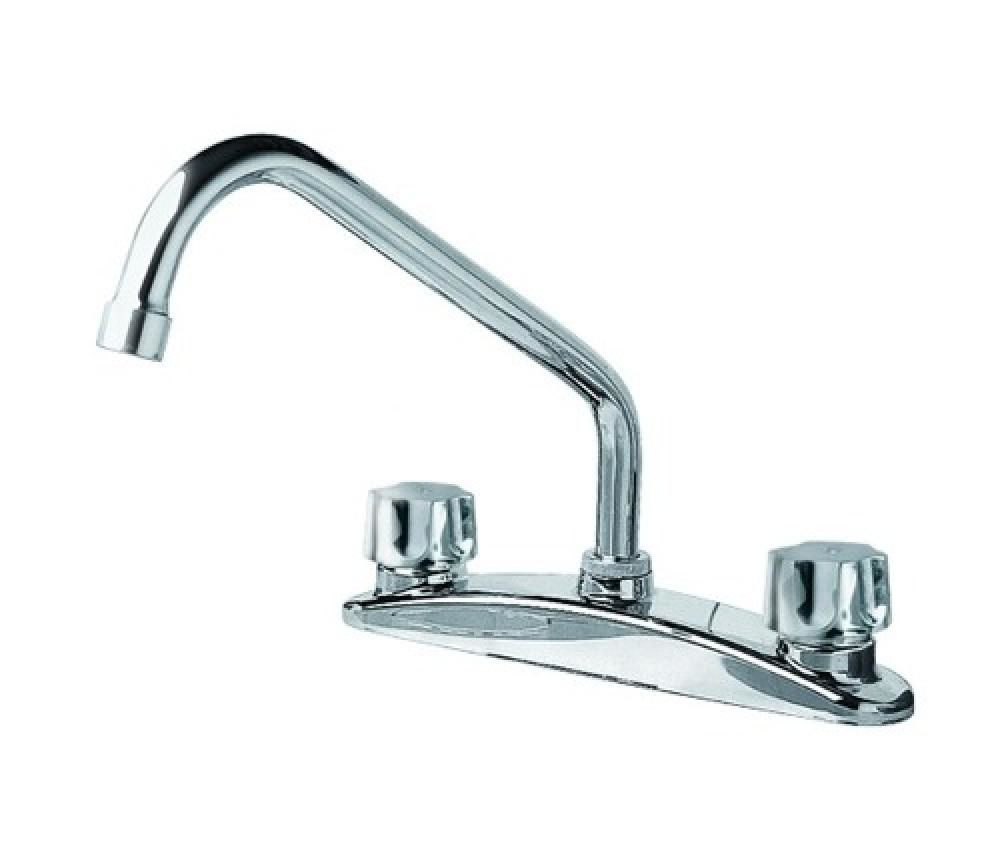 [318Q] MEZCLADORA FREGADERO URREA QUEEN CROMADO