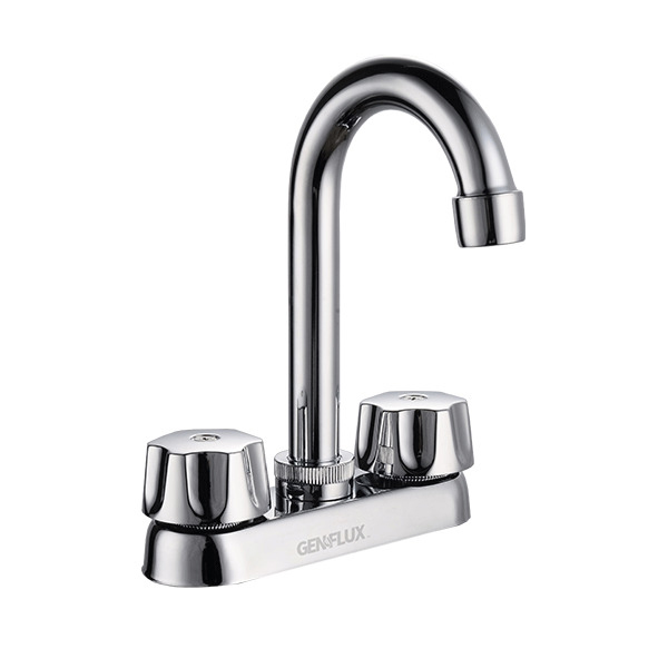 MEZCLADORA GENFLUX LAVABO 4  MA METALICO