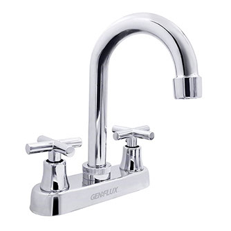 [MZLA130CRCB] MEZCLADORA GENFLUX MET LAVABO 4  MA CRUZ