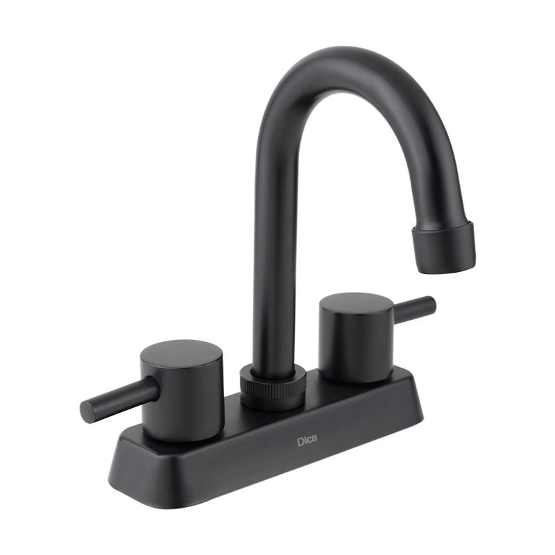 MEZCLADORA LAVABO DICA 4  NEGRO MATE