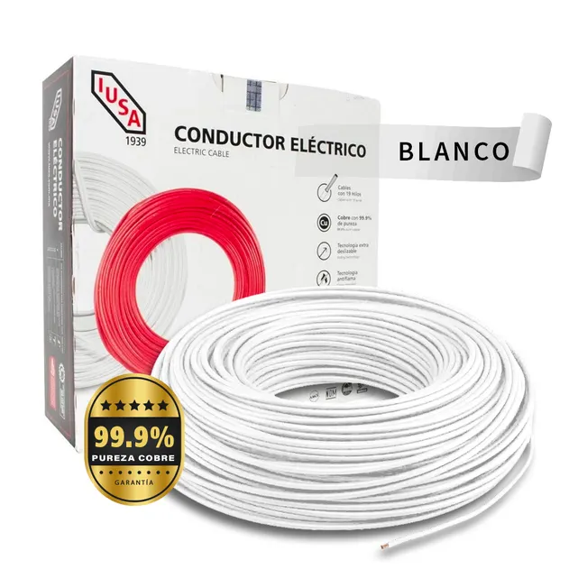 CABLE THW IUSA BLANCO CAJA 100M CAL. 10