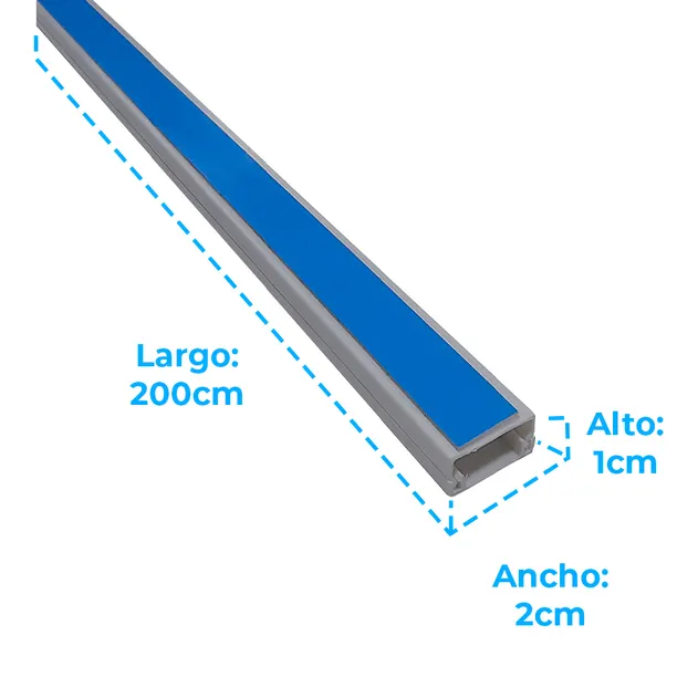 [664586] CANALETA PLASTICA IUSA 2M 10X20 ADHESIVO