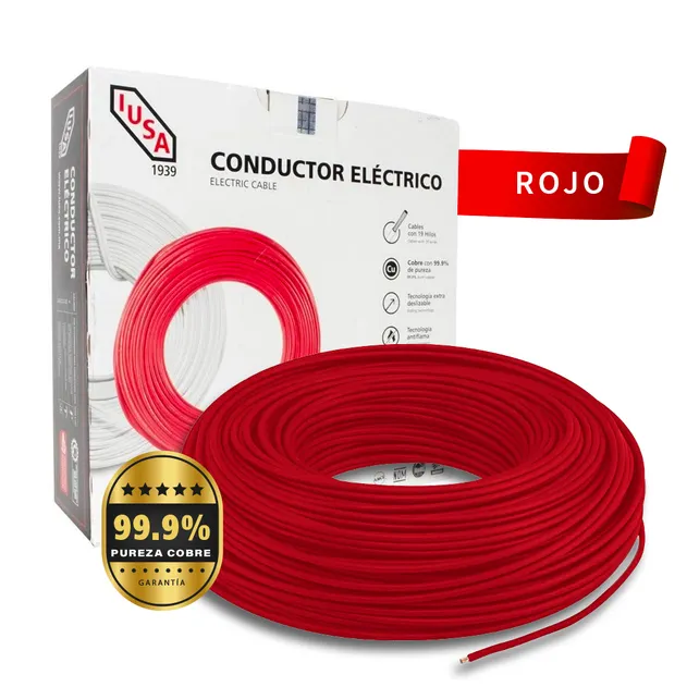 CABLE THW IUSA ROJO CAJA 100M CAL. 14