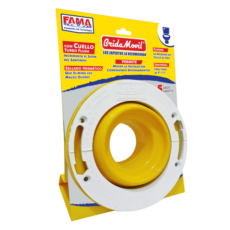 BRIDA MOVIL PARA WC, CON CUELLO FAMA