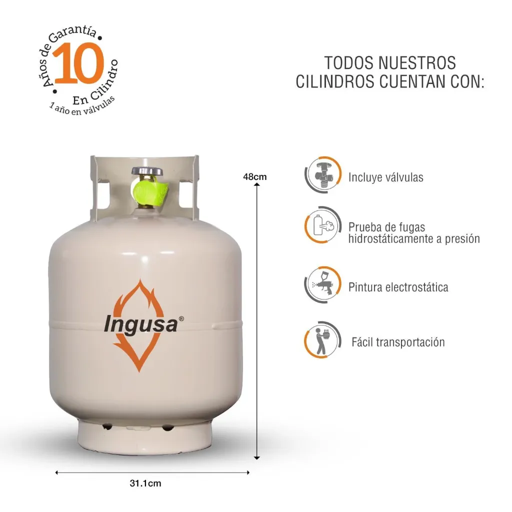 [PT9CIL-01] CILINDRO PARA GAS INGUSA 9KG