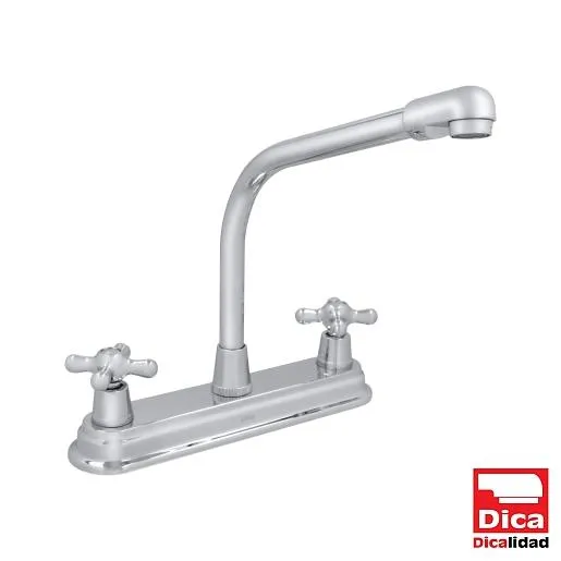 MEZCLADORA PARA FREGADERO 8" CUELLO COBRA DICA