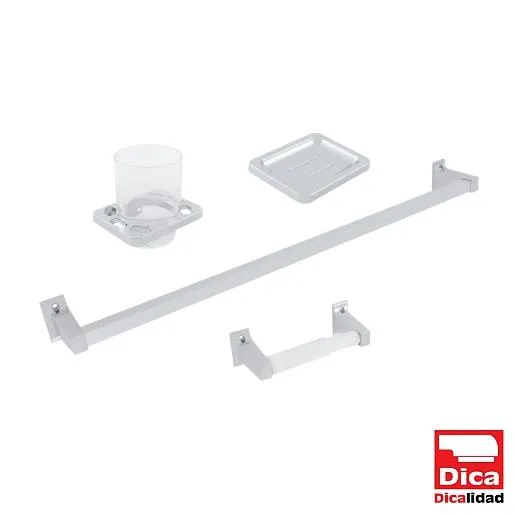 JUEGO DE ACCESORIOS PARA BAÑO DICA 4 PIEZAS