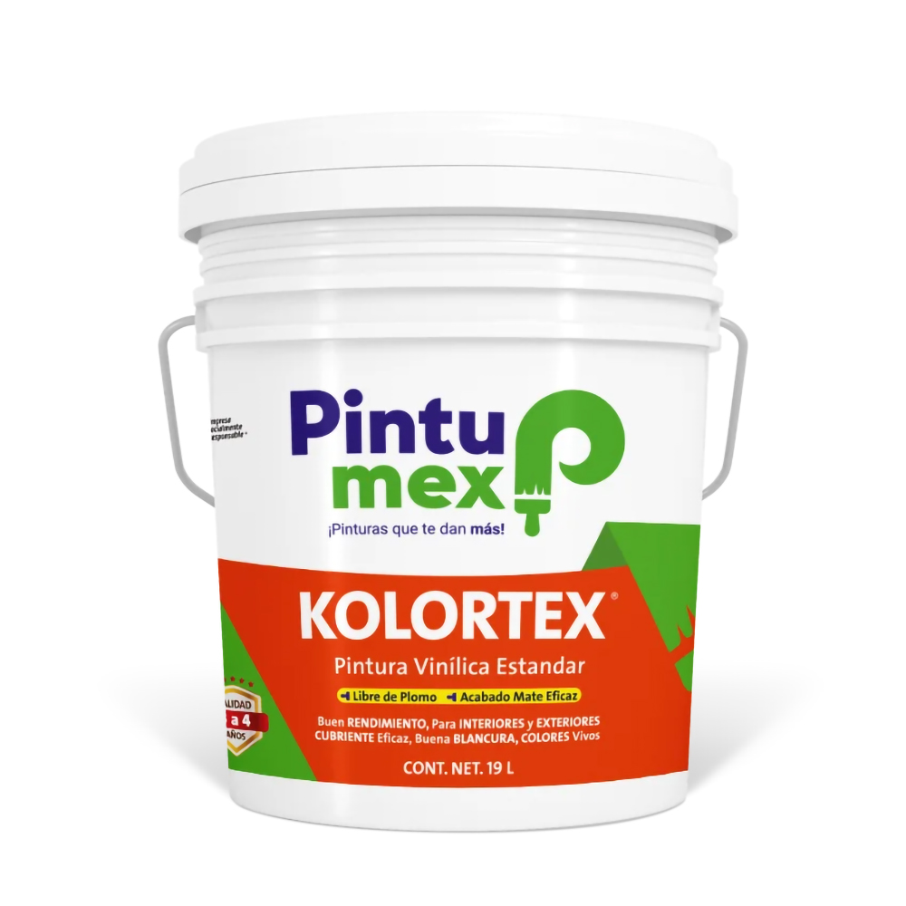 [019-712] KOLORTEX ROJO TEJA CUBETA 19 L