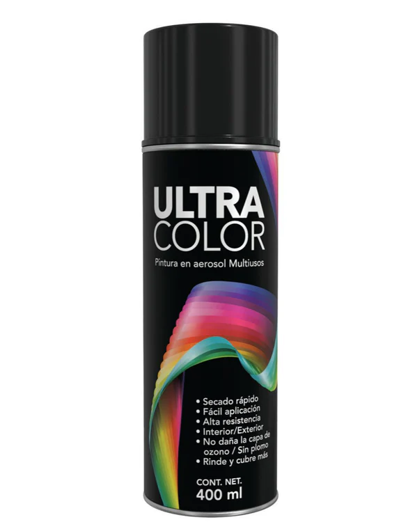 AEROSOL ULTRACOLOR NEGRO BRILLANTE 400 ML
